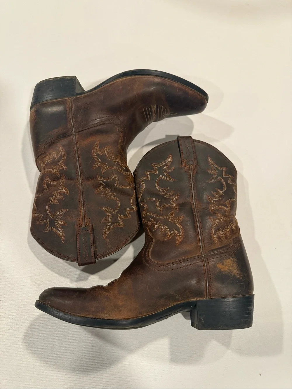 Ariat Brown Leather Kids Western Cowboy Boots